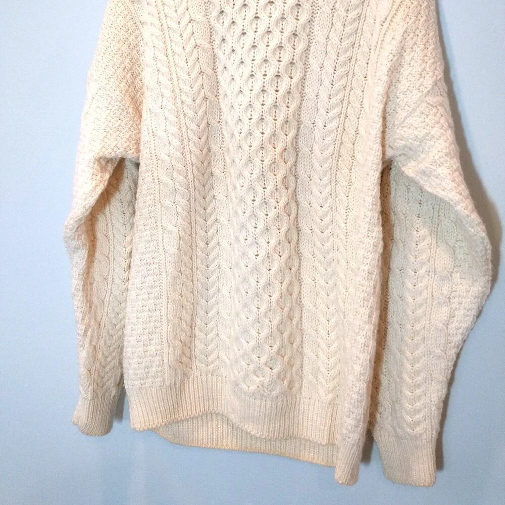 NWOT Carraig Donn Irish Knit Merino Wool Sweater Size M